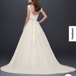 A-line ivory wedding dress
